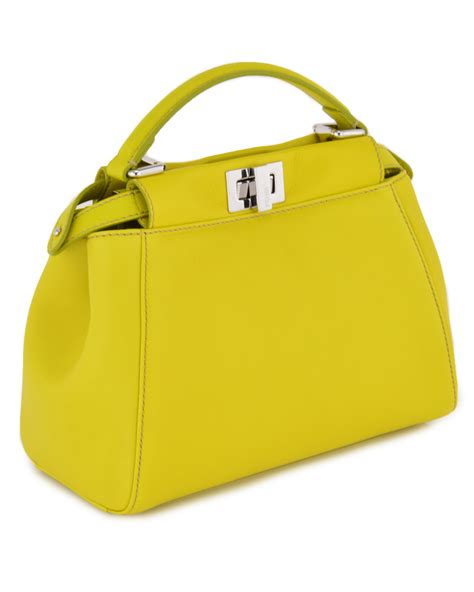 fendi mini peekaboo yellow|fendi peekaboo mini shearling.